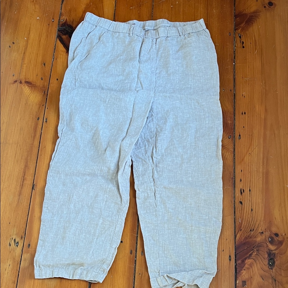Quince Beige Linen Trousers